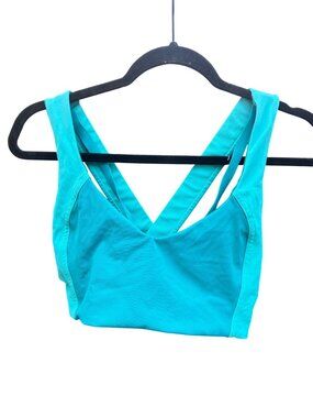 Lululemon Crossback Light Support Sports Bra Turquoise Size 8 1940